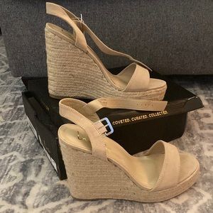 Lulus beachy dreams wedges natural new with tags